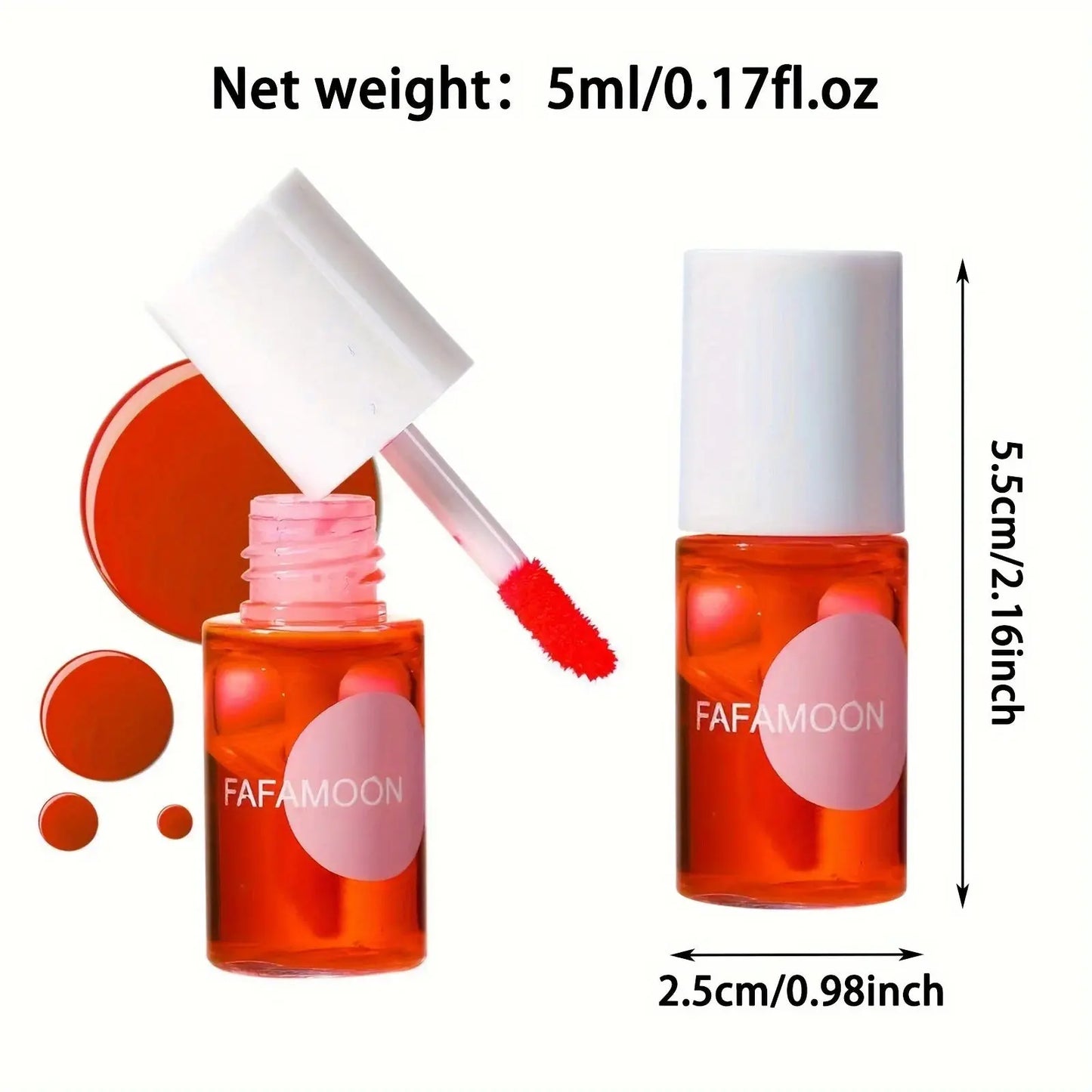 4 color Fruity Lip Tint Water Gloss Tint,Moisturizing Waterproof Liquid Lipstick, Non-Stick,High Pigment,Long-Lasting Colors High Class Cosmetics