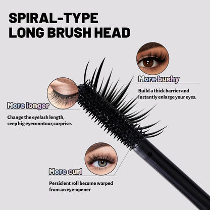 Waterproof mascara, long and curly, long-lasting and set, silky smooth, natural makeup look, lasting makeup effect High Class Cosmetics