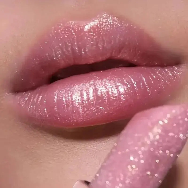 High Shine Pearlescent Lipstick, Long Wear Waterproof Lip Color, Moisturizing Plumping Lipstick for Charming Lips High Class Cosmetics