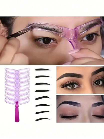 8Pcs Reusable Eyebrow Stencils,Eyebrow Shaping Kit,Eyebrow Makeup Template,Eyebrow Shaper-8 Styles For Different Eyebrow Shapes High Class Cosmetics