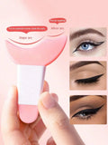 1pc Multifunctional Silicone Eyeliner & Eyeshadow Aid Tool, Lash Guard & Makeup Shield, Eyeliner Stencil For Beginners, Custom Logo Available