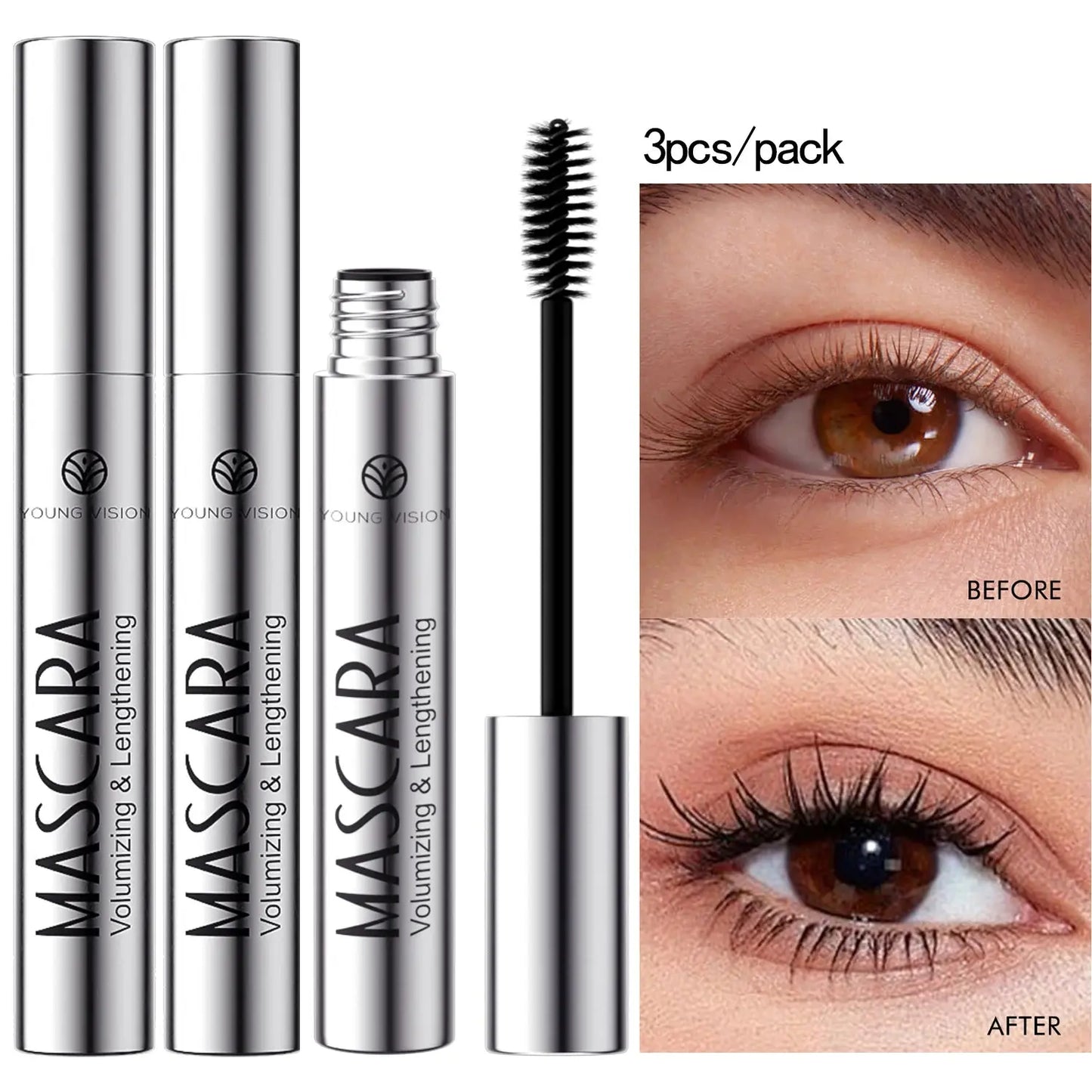 4D Brilliant Starry Sky Black  Mascara Slim, Thick, Curled, Waterproof, Long lasting, Non Staying Mascara High Class Cosmetics
