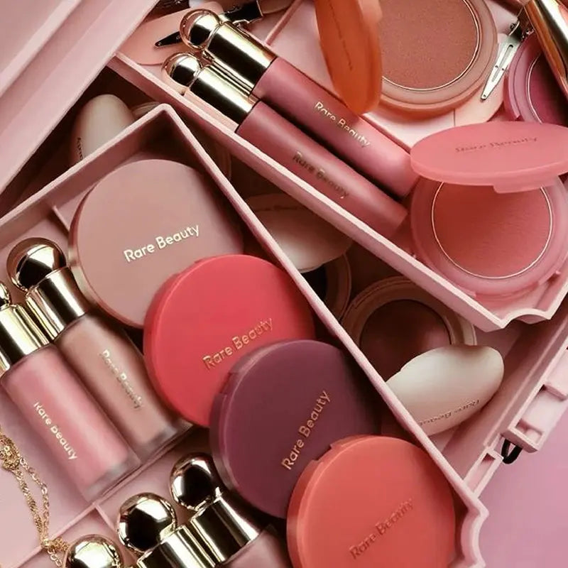 Rare Beauty Creamy Powder Blush Soft Focus Luminous Glow Buildable Pigment Lightweight Long Lasting Non-Fading Rosy Cheek Makeup High Class Cosmetics