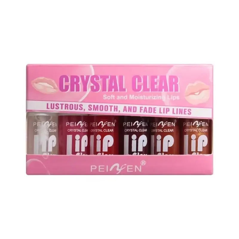 6PCS Moisturizing Lip Gloss Transparent Lip Oil Hydrating Lip Glaze Lip Plumper Hydrating Make Up Liquid Lipstick Lips Cosmetics High Class Cosmetics