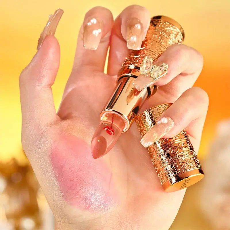 Crystal Color-changing Petal Lipstick for Women Moisturizes long-lasting and non-sticky cup lip balm High Class Cosmetics