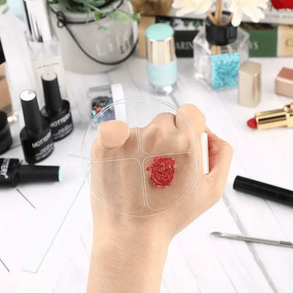 Hand Makeup Mixing Palette Makeup Hand-Held Palette Nail Art Manicure Palette Clear Makeup Palette For Mixing Foundation High Class Cosmetics