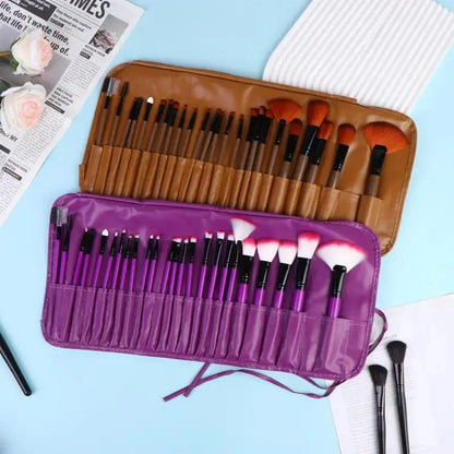 Professional 24Pcs Beauty Brush Set Includes All Makeup Brushes with Organizer Bag for Personal and Travel UseHot High Class Cosmetics