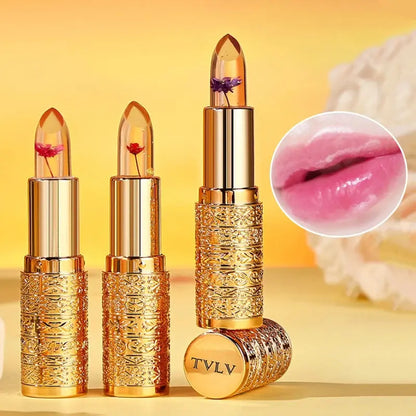 Crystal Color-changing Petal Lipstick for Women Moisturizes long-lasting and non-sticky cup lip balm High Class Cosmetics