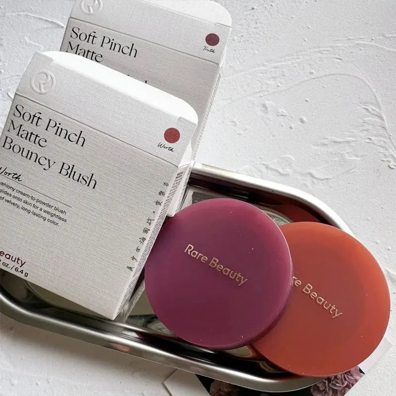 Rare Beauty Soft Pinch Matte Bouncy Blush Cream Lasting Mashed Potato Texture Natural Non Sticky Lightweight Face Beauty Makeup High Class Cosmetics
