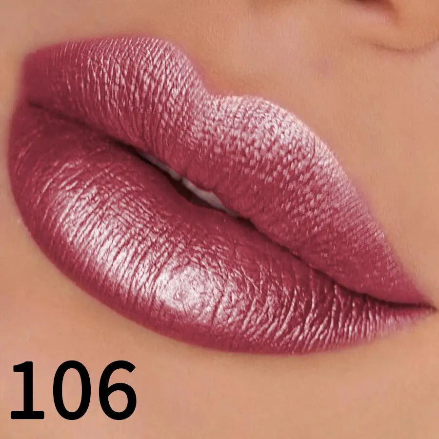19 colors glitter lipstick hydrating red pink sparkling shine lip color highly pigmented lip tints metallic finish lip makeup High Class Cosmetics
