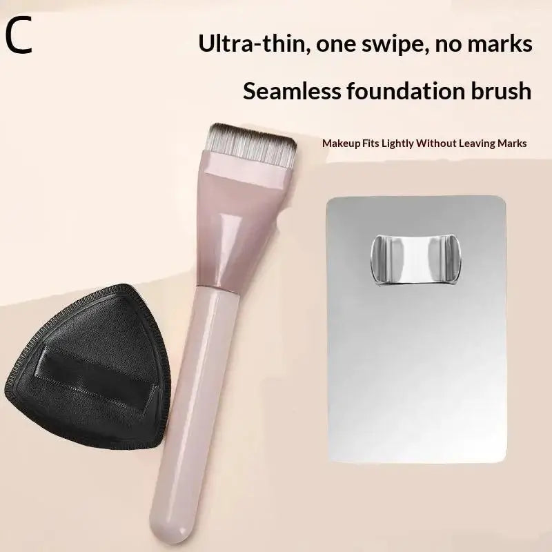 Foundation Brush +Makeup Palette + Black Powder Puff Set Foundation Cream Mixing Tool Nail Art Makeup Cosmetic Makeup Tool Kits High Class Cosmetics