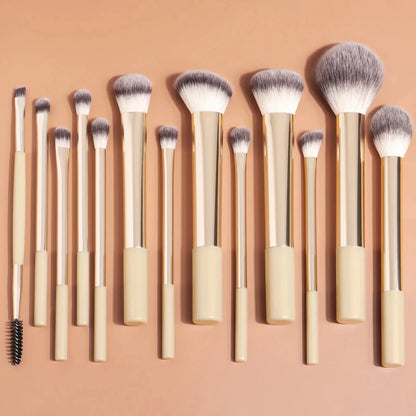 13PCS Makeup Brush Set Foundation Concealer Powder Eyeshadow Blush Brush Kabuki Blending Cosmetic Beauty Tool for Face High Class Cosmetics