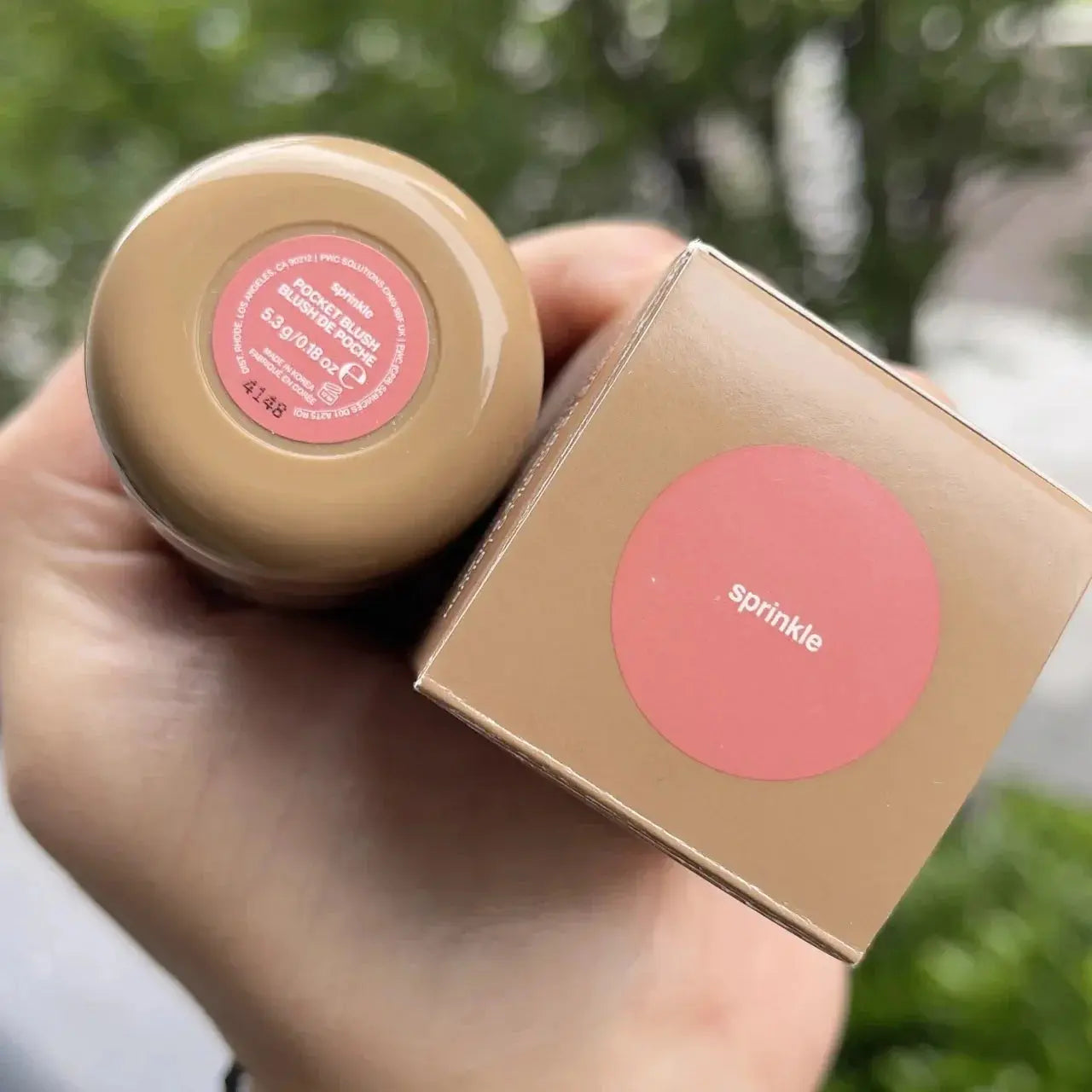 Rhod Pocket Blush LIP Stick Lip And Cheek Hydrating Stick Natural Rouge Powder Blush Cream Lipstick Cheek Easy To Apply Color High Class Cosmetics