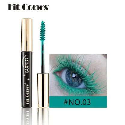 Colored Mascara Makeup 4D Silky Natural Long Eyelashes Mascara Waterproof Long-lasting Extension Thick Lasting Curling Mascara High Class Cosmetics