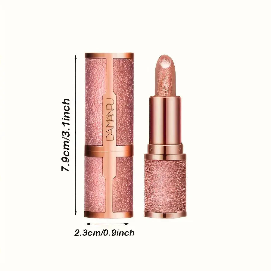 Rose smoke powder, bright starry sky, glossy velvet texture, durable, make your lips shiny, waterproof, anti-fouling. High Class Cosmetics