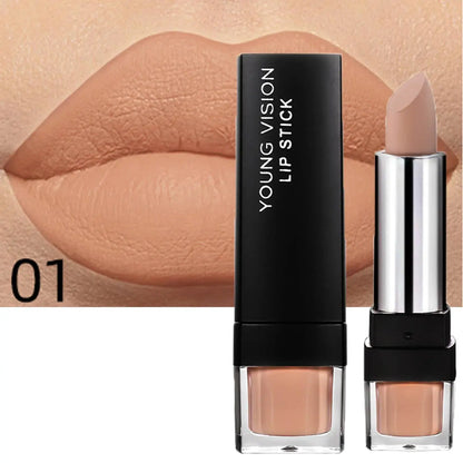 6-Color Matte Lipstick , Non-Fading, Non-Stick Cup Long-Lasting Velvet Finish, Smooth Matte Lip Color Waterproof Smudge-proof High Class Cosmetics