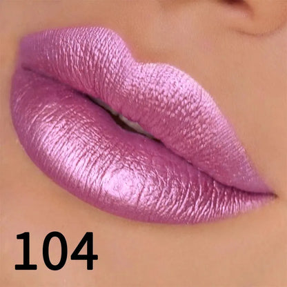 19 colors glitter lipstick hydrating red pink sparkling shine lip color highly pigmented lip tints metallic finish lip makeup High Class Cosmetics