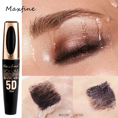 5D Silk Mascara with Big Eyes, Strong and Lasting Black Content and Length, Waterproof and Non-caking, and Prolonged Mascara. High Class Cosmetics