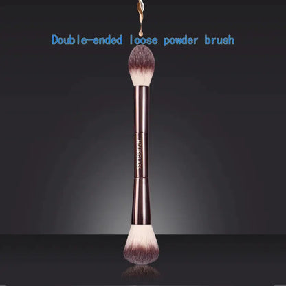 Makeup brush, powder brush, blush brush, loose powder brush, exquisite professional metal handle, double-head design, with box High Class Cosmetics