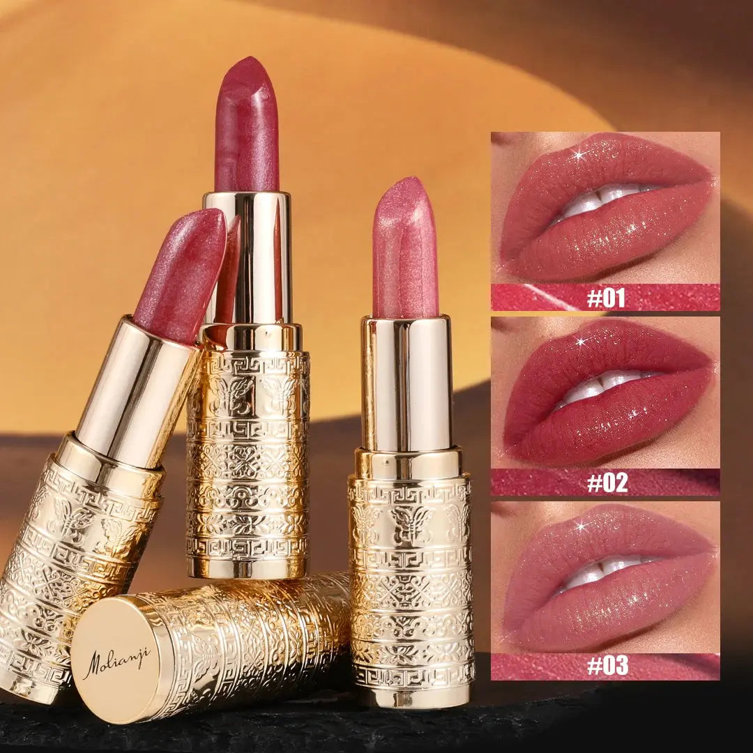 Shining lipstick, long-lasting formula, vibrant colors, easy to apply, suitable for beginners, creating amazing lip makeup High Class Cosmetics