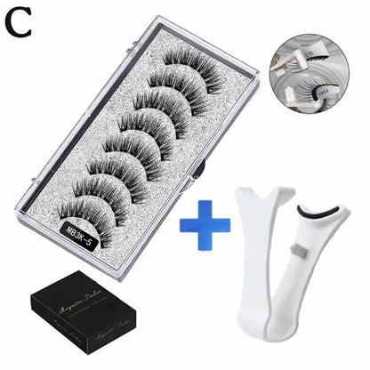 3D Natural Magnetic Eyelashes,With 5 Magnetic Lashes Shipping Box Eyelashes Handmade False Gift Reusable Support Drop Magne T6N2 High Class Cosmetics