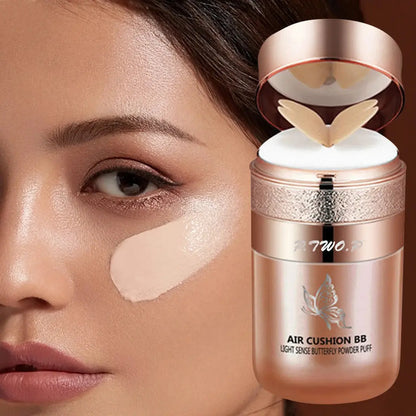 Air Cushion BB Cream Moisturizing Foundation Concealer Whitening Oil-control Waterproof Butterfly Powder Puff  Makeup Cosmetics High Class Cosmetics