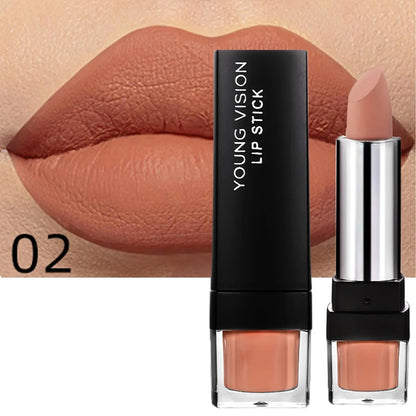 6-Color Matte Lipstick , Non-Fading, Non-Stick Cup Long-Lasting Velvet Finish, Smooth Matte Lip Color Waterproof Smudge-proof High Class Cosmetics