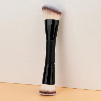 Facial Makeup Brush, a Portable Double-Headed Multi-Functional Makeup Brush, Foundation Brush, Contour Brush, Loose Powder Brush, Blush Brush, All-In-One Makeup Brush Suitable for Men and Women High Class Cosmetics