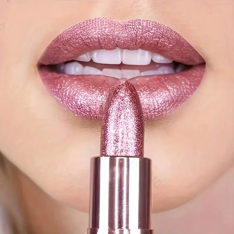 Rose smoke powder, bright starry sky, glossy velvet texture, durable, make your lips shiny, waterproof, anti-fouling. High Class Cosmetics