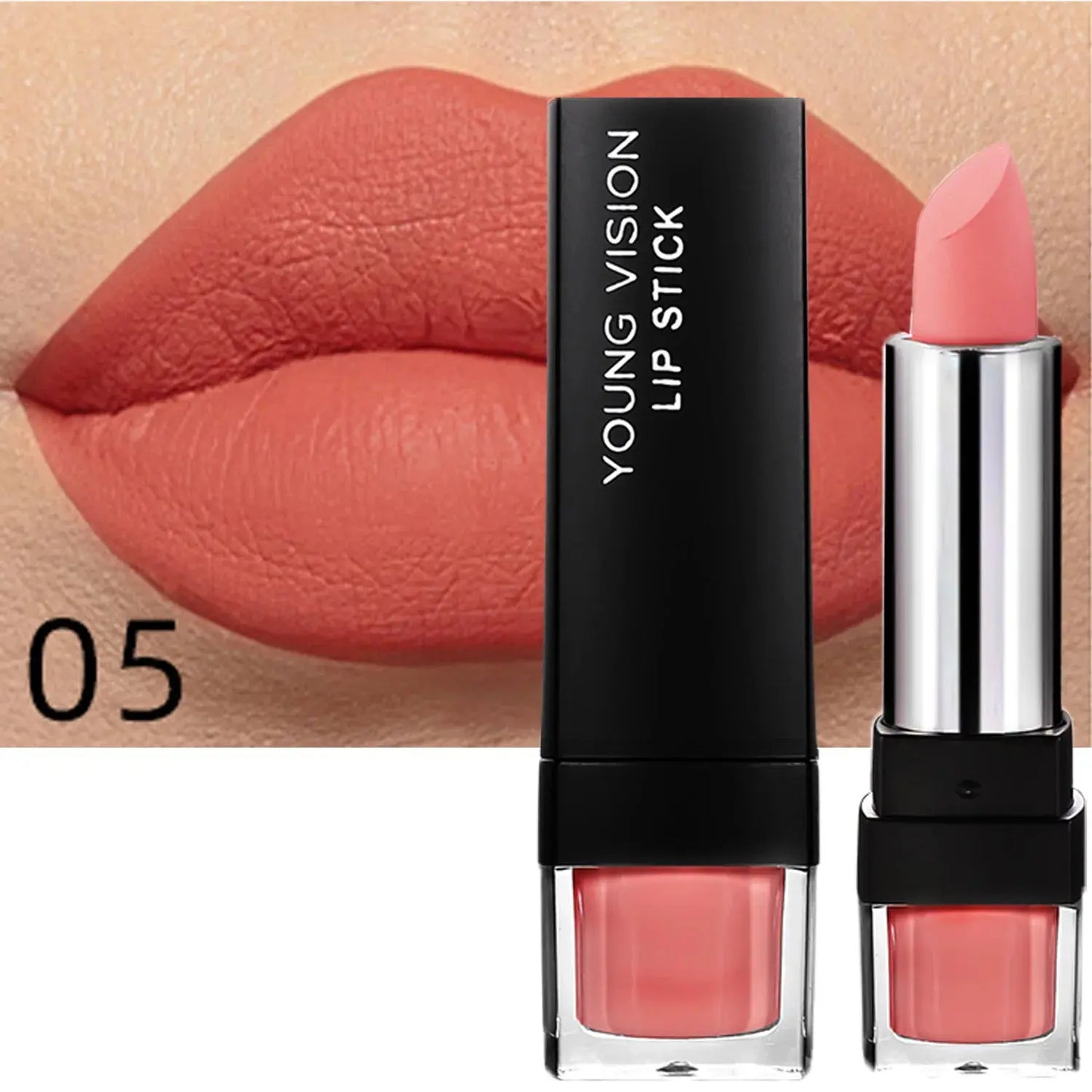 6-Color Matte Lipstick , Non-Fading, Non-Stick Cup Long-Lasting Velvet Finish, Smooth Matte Lip Color Waterproof Smudge-proof High Class Cosmetics