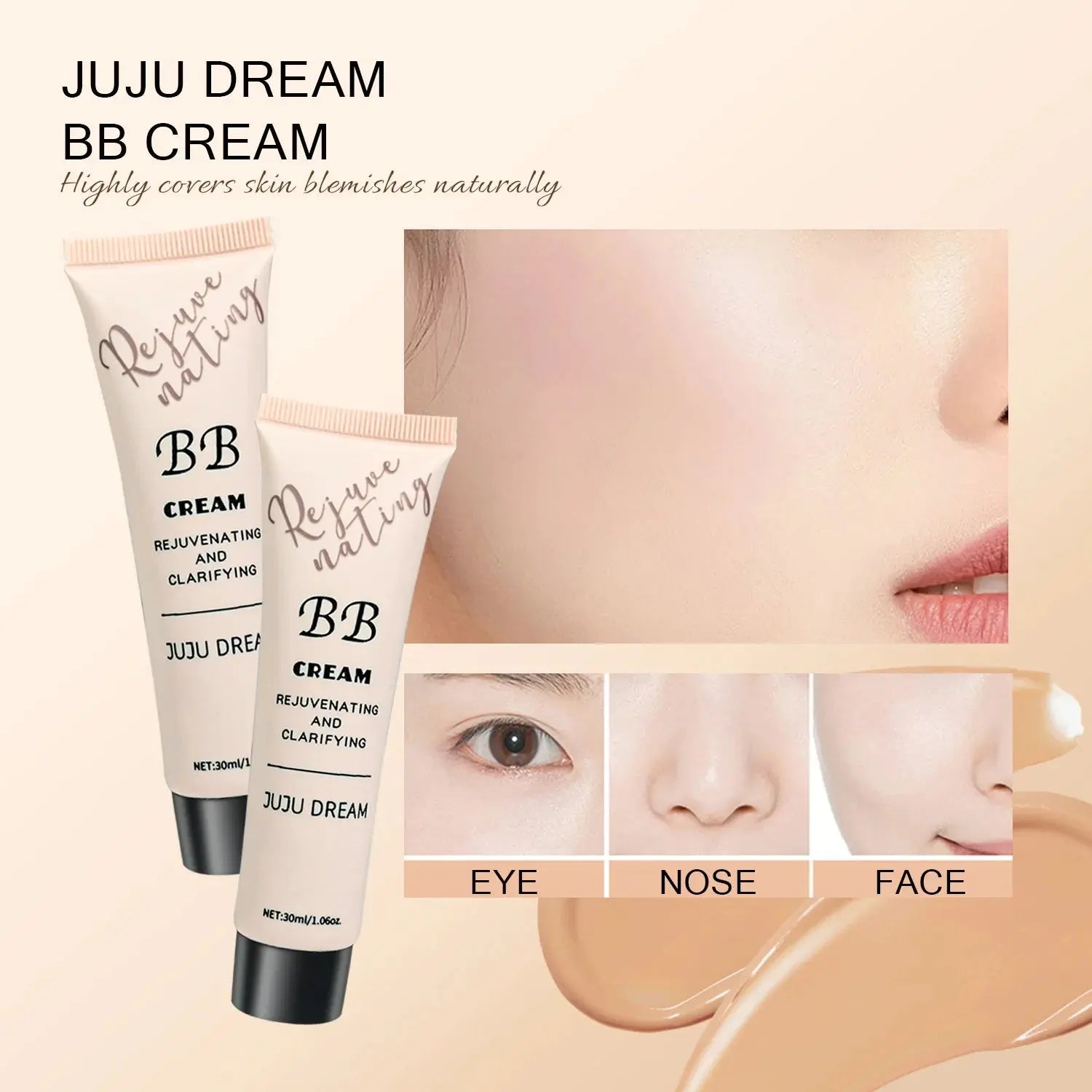 BB cream, isolation cream, liquid foundation, moisturizing, oil control, long-lasting makeup, milk, dry skin, and no powder High Class Cosmetics