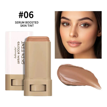 Skin Tint Stick Waterproof Nourishing Solid Tinted Serum Foundation Skin Tint Balm Face Tinted Face Contour Stick Makeup High Class Cosmetics