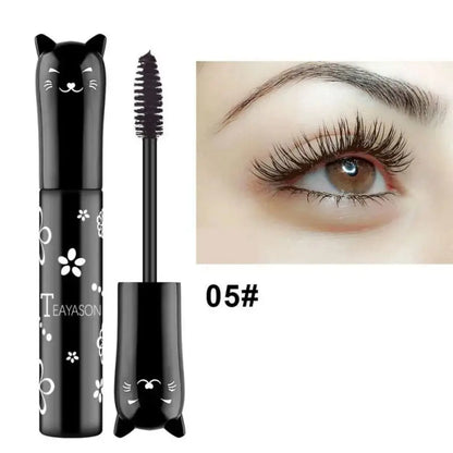 6-Color Mascara with Large Brush Head, Easy to Apply, Non-Clumping, Non-Fading, White, Purple, Royal Blue, Silver, Coffee, Not Easy to Smudge, Mascara and Eyebrow Gel High Class Cosmetics