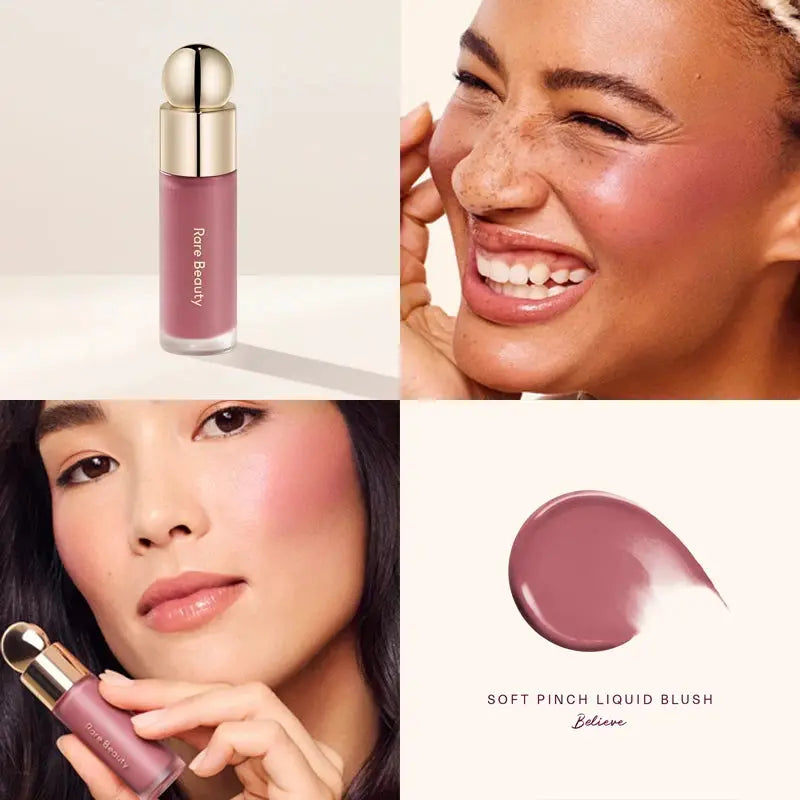 Rare Beauty Liquid Blush Silky and Glides On Smoothly Nature Long Lasting Plump Happy Hope Delight Stained Lipstick Gloss Makeup High Class Cosmetics