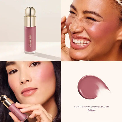 Rare Beauty Liquid Blush Silky and Glides On Smoothly Nature Long Lasting Plump Happy Hope Delight Stained Lipstick Gloss Makeup High Class Cosmetics