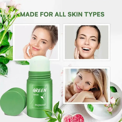 Green Tea Mask Face Clean Green Tea Cleansing Deep Moisturizing Shrink Pores Blackhead Acne Facial Korean Skin Care High Class Cosmetics
