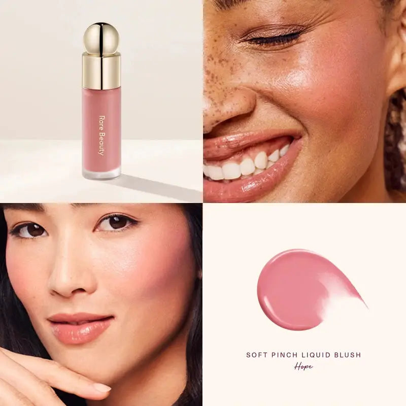 Rare Beauty Liquid Blush Silky and Glides On Smoothly Nature Long Lasting Plump Happy Hope Delight Stained Lipstick Gloss Makeup High Class Cosmetics
