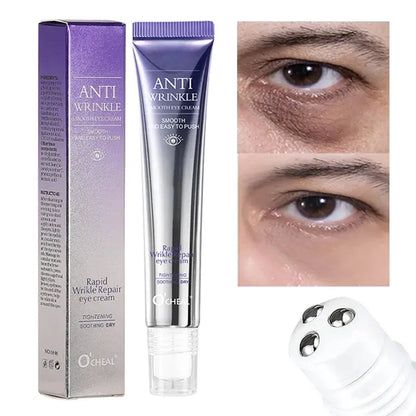 O'CHEAL Anti Wrinkle Anti Dark Circle Eye Cream Roller Massager Moisturizing Eye Bags Anti Aging Hyaluronic Acid Eye Skin Care High Class Cosmetics