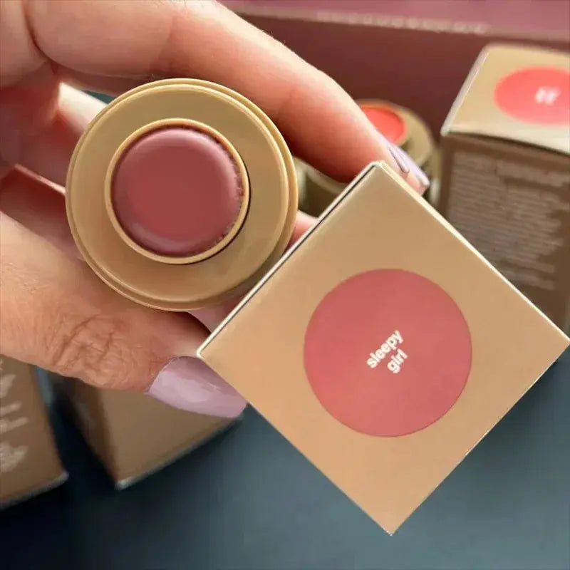 Rhod Pocket Blush LIP Stick Lip And Cheek Hydrating Stick Natural Rouge Powder Blush Cream Lipstick Cheek Easy To Apply Color High Class Cosmetics