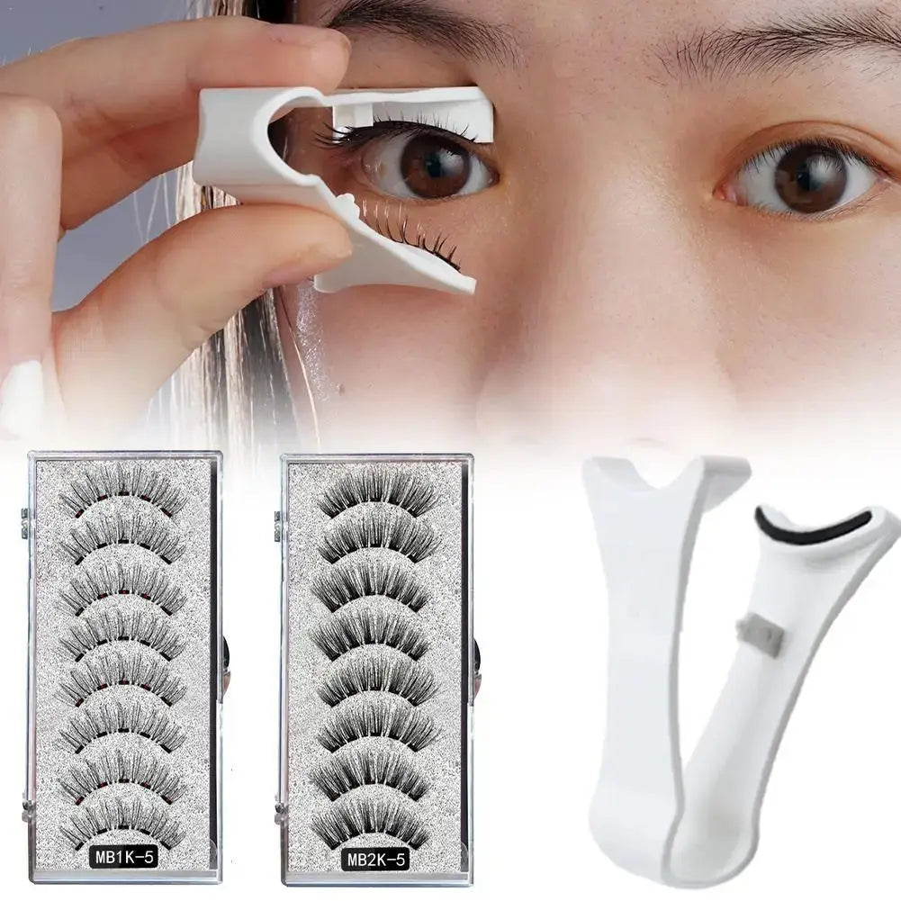 3D Natural Magnetic Eyelashes,With 5 Magnetic Lashes Shipping Box Eyelashes Handmade False Gift Reusable Support Drop Magne T6N2 High Class Cosmetics