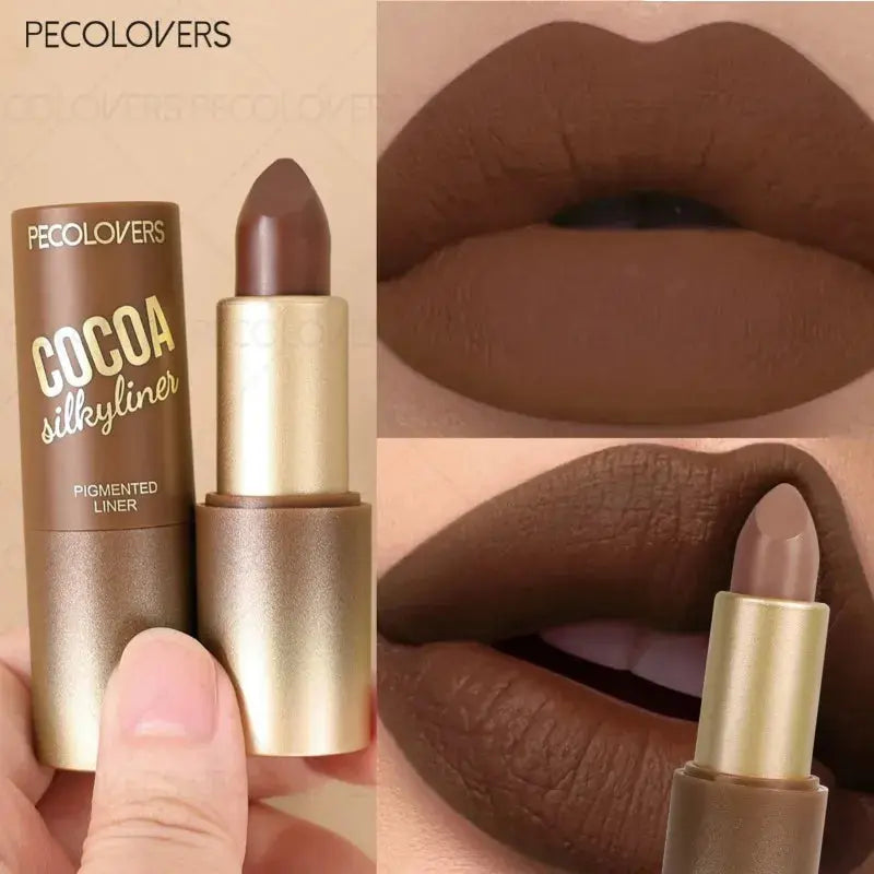 1pcs Multi-color Lipstick, Brown Lip Gloss, Waterproof and Long-lasting, Full and Charming Lips, Lip Cosmetics High Class Cosmetics