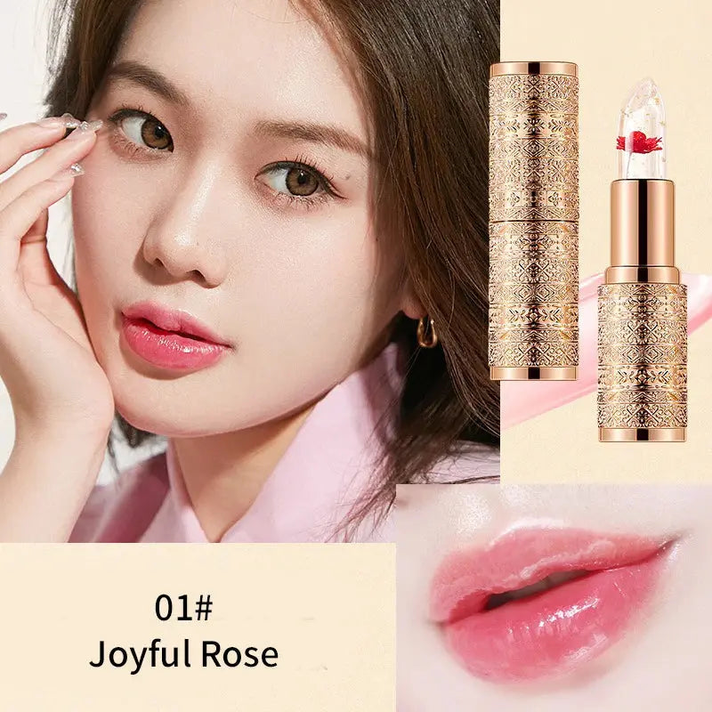 Crystal Color-changing Petal Lipstick for Women Moisturizes long-lasting and non-sticky cup lip balm High Class Cosmetics
