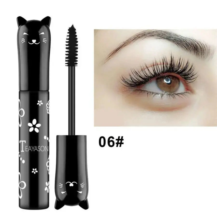 6-Color Mascara with Large Brush Head, Easy to Apply, Non-Clumping, Non-Fading, White, Purple, Royal Blue, Silver, Coffee, Not Easy to Smudge, Mascara and Eyebrow Gel High Class Cosmetics