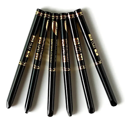 3pcs Black Eyeliner Pencils -Waterproof, Sweatproof & Smudge-Proofwith Easy Twist Application for Flawless Eye Makeup High Class Cosmetics