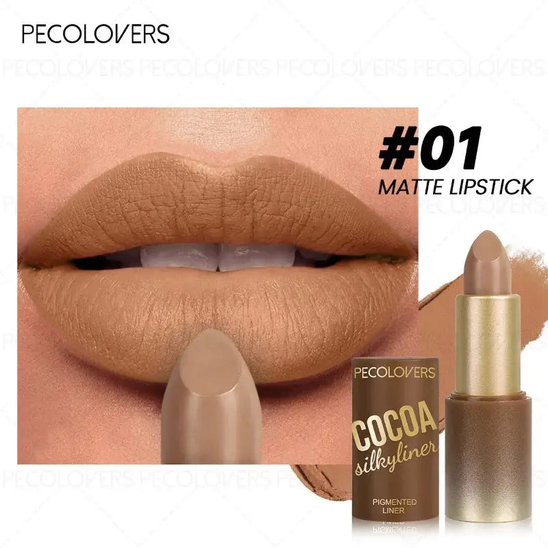 1pcs Multi-color Lipstick, Brown Lip Gloss, Waterproof and Long-lasting, Full and Charming Lips, Lip Cosmetics High Class Cosmetics