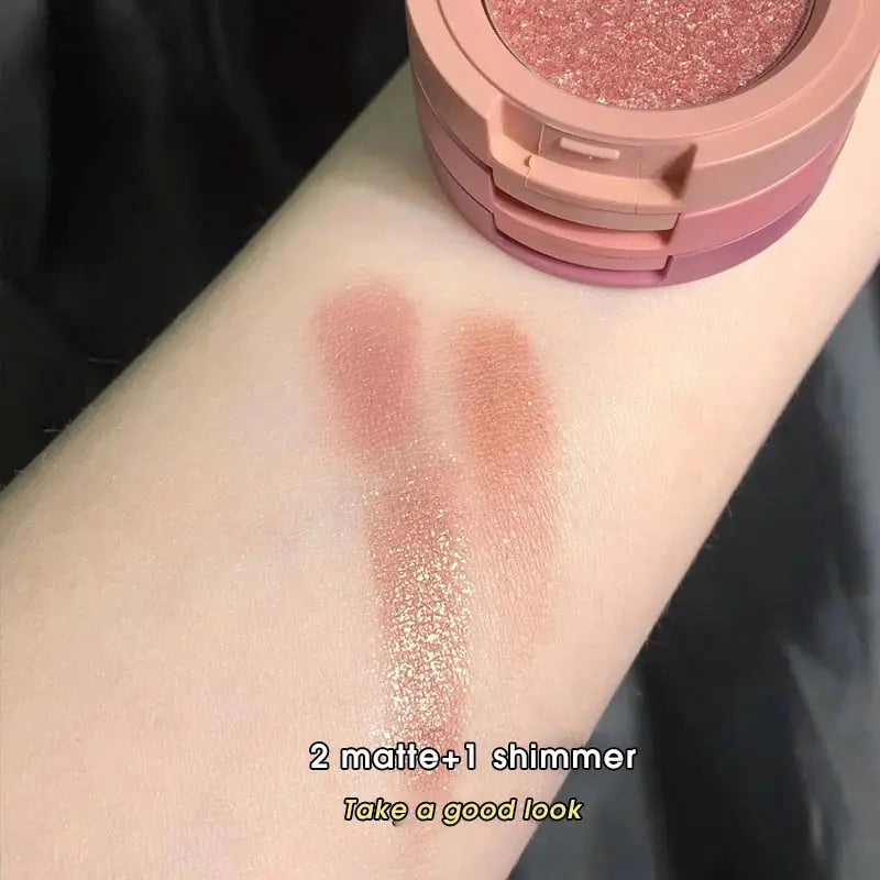 Tri-Color Eye Shadow, Matte Create Multi-Layered Eye Makeup High Class Cosmetics