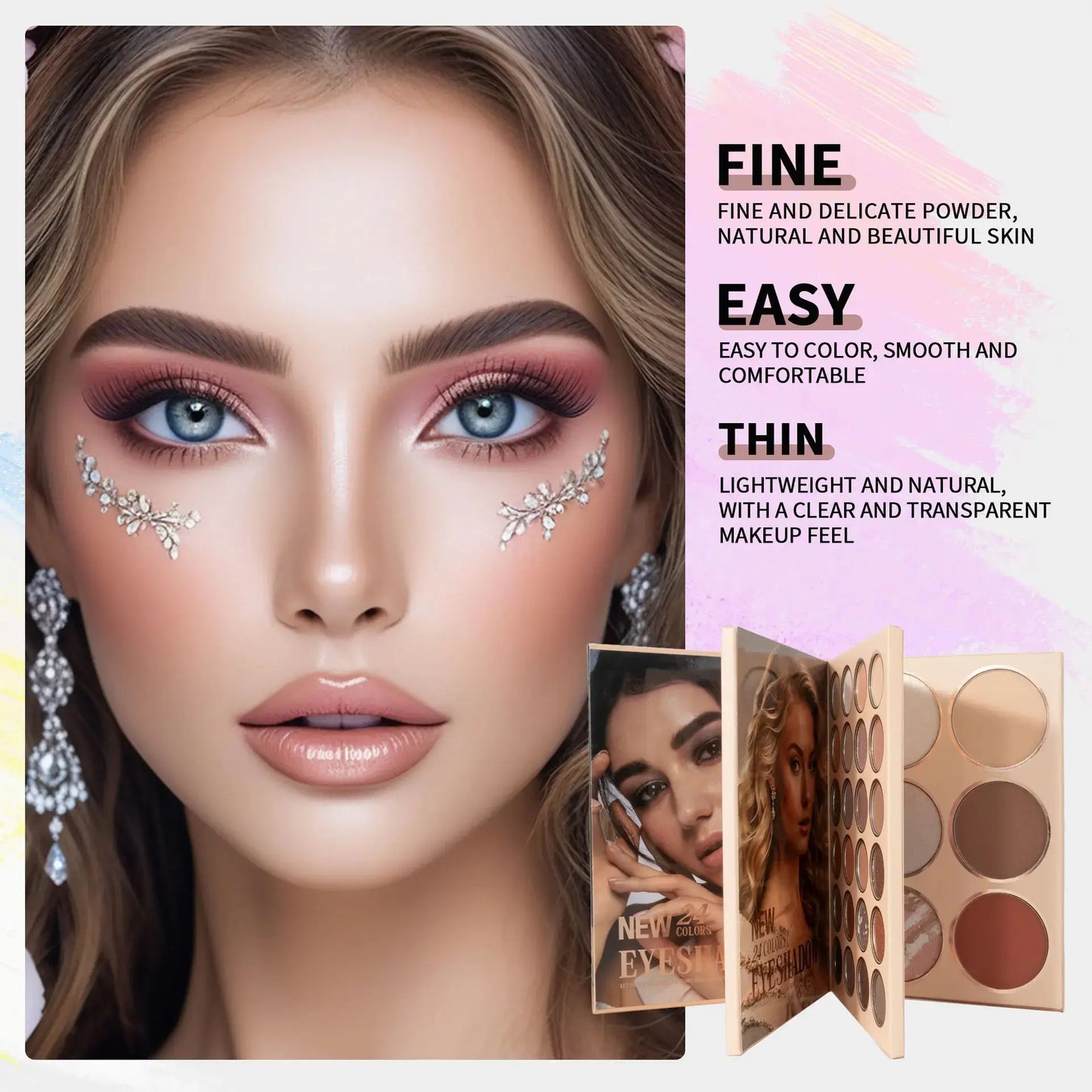 54-color Professional Makeup Palette Book Cosmetics Palette Matte Pearlescent Blush Highlight Contouring All-in-one Cosmetics High Class Cosmetics