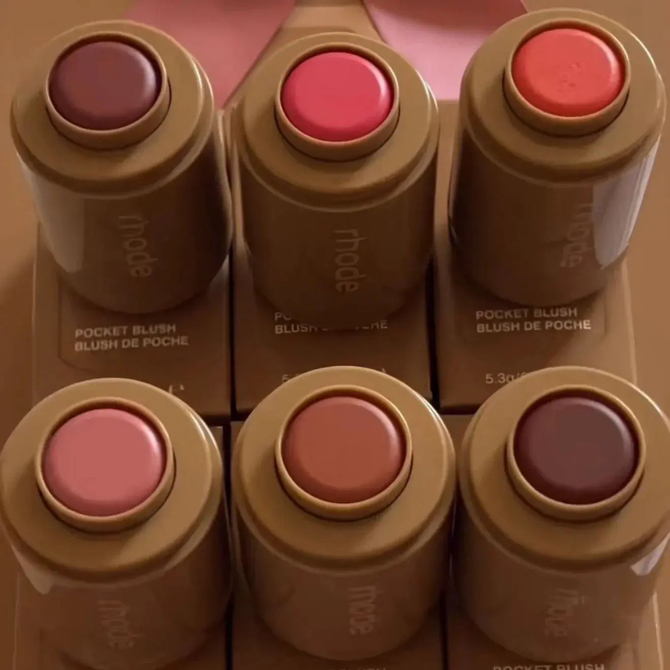 Rhod Pocket Blush LIP Stick Lip And Cheek Hydrating Stick Natural Rouge Powder Blush Cream Lipstick Cheek Easy To Apply Color High Class Cosmetics