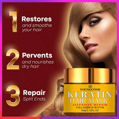 Hair Repairs Hair Mask Biotin Collagen Keratin Treatment Hairs Conditioner Hair Essential Oil Nourishing for Dry Damaged High Class Cosmetics