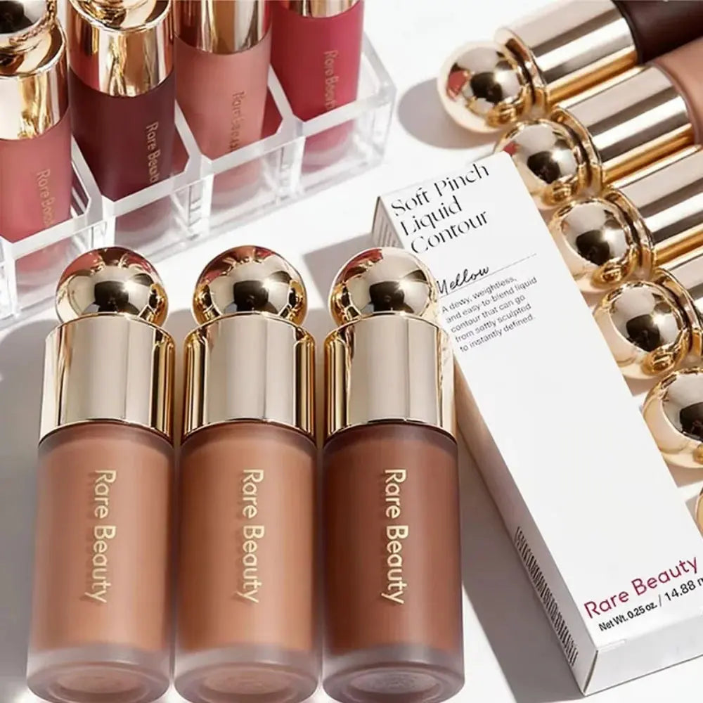 Rare Beauty Serene Gentle Mellow Solac Liquid Bronzer Shade Face Contour Smooth Highlight Mirror Lasting Natural Shadow Makeup High Class Cosmetics